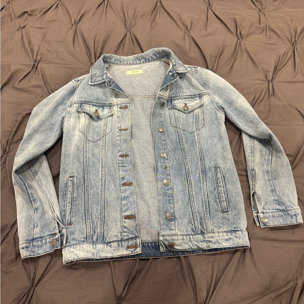 Oversized Denim Jacket Light Wash XS